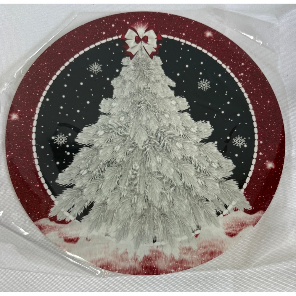 NEW White Christmas Tree Metal 10" Circle Wreath Attachment Crafts DYI Winter
